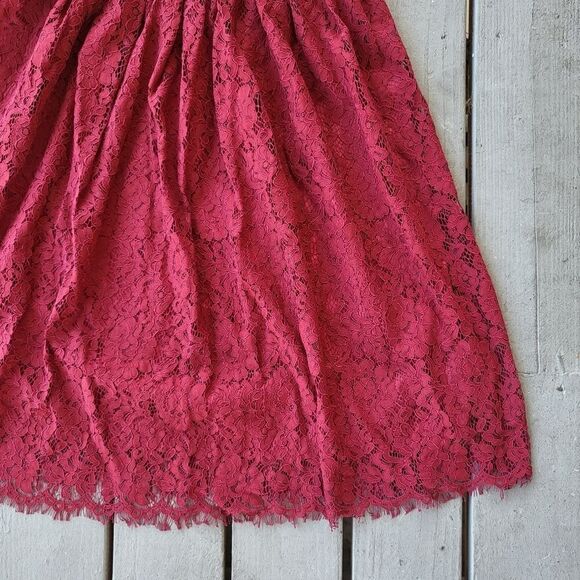 True Decadence Petite 2 In 1 Allover Lace Full Prom Skater Midi Dress Size 8US - Picture 5 of 9